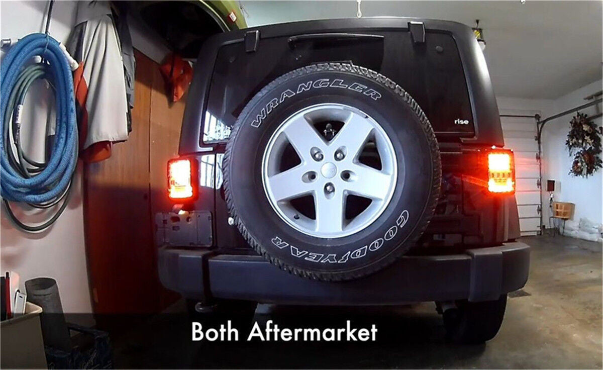 Super Bright LED Tail Lights Brake Reverse Turn Stop DRL for 2007-2018 Jeep Wrangler JK JKU Lighting