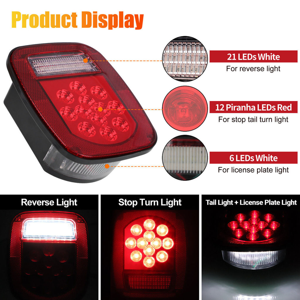 LED Red Tail Lights for Jeep Wrangler CJ YJ TJ Lighting