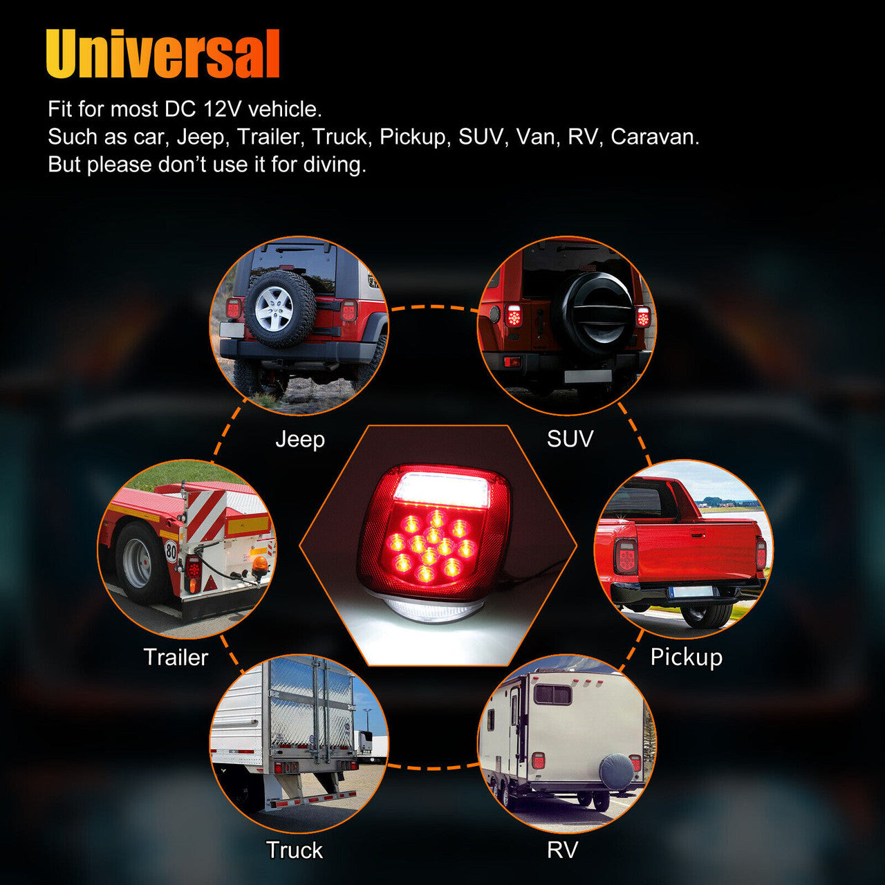 LED Red Tail Lights for Jeep Wrangler CJ YJ TJ Lighting