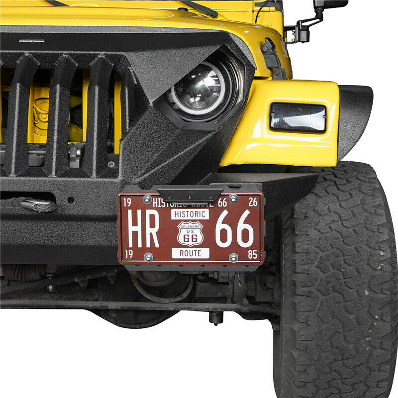 License Plate Relocation Bracket Holder Kit for Jeep Wrangler JL 2020-2024 Exterior Part
