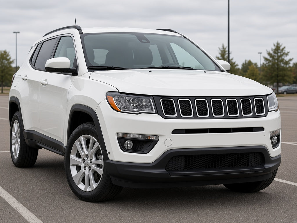 2017-2021 Jeep Compass with chrome halogen headlights installed