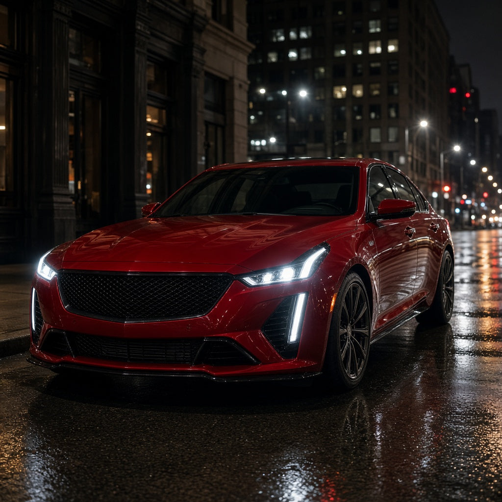 2020-2024 Cadillac CT5 with full LED with cornering lamp headlights installed