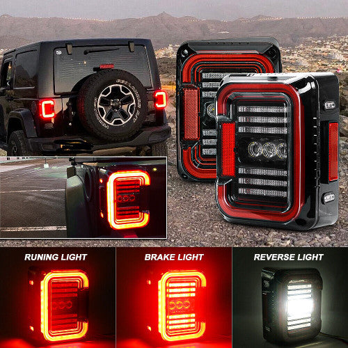 LED Tail Lights Brake Reverse Turn Signals DRL for Jeep Wrangler JK 2007-2017 Default Title Lighting