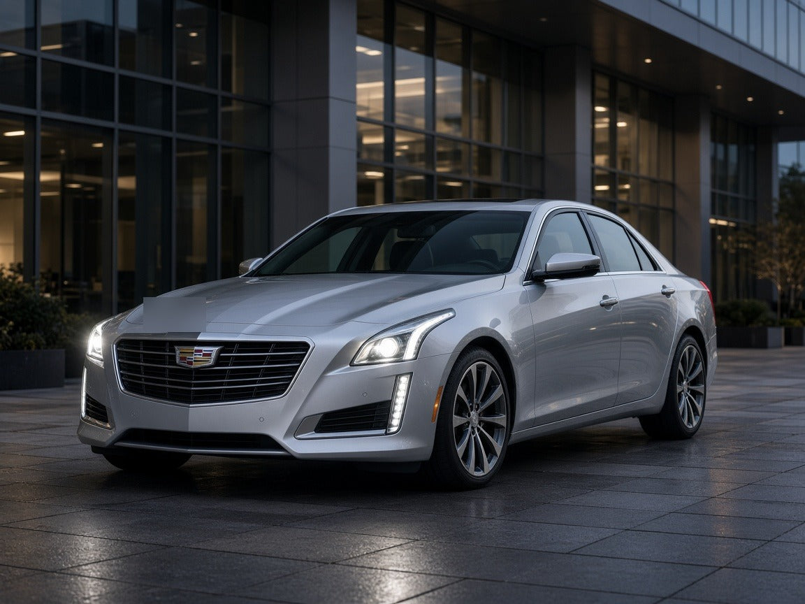2015-2019 Cadillac CTS with chrome HID with LED headlights installed