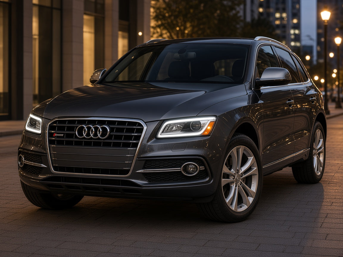 2013-2017 Audi Q5 with chrome HID projector LED DRL headlights installed