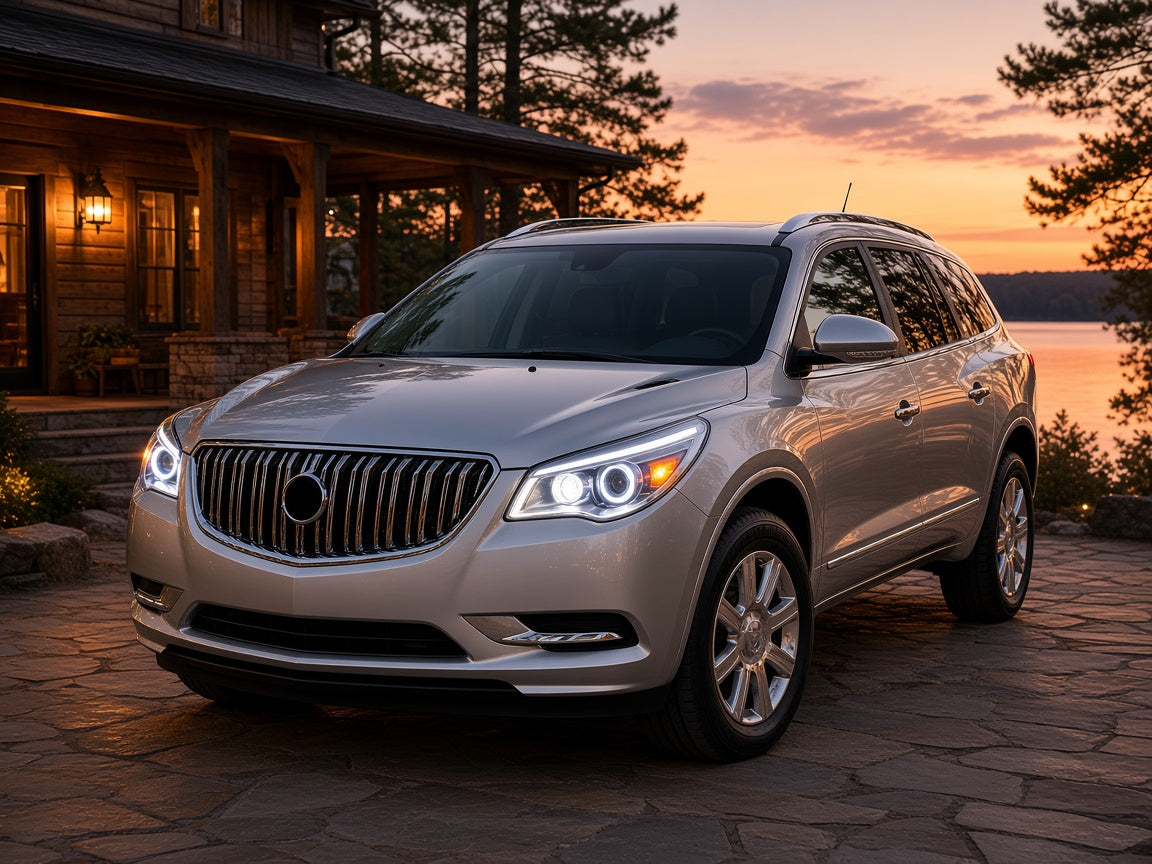 2013-2017 Buick Enclave with chrome HID projector headlights installed