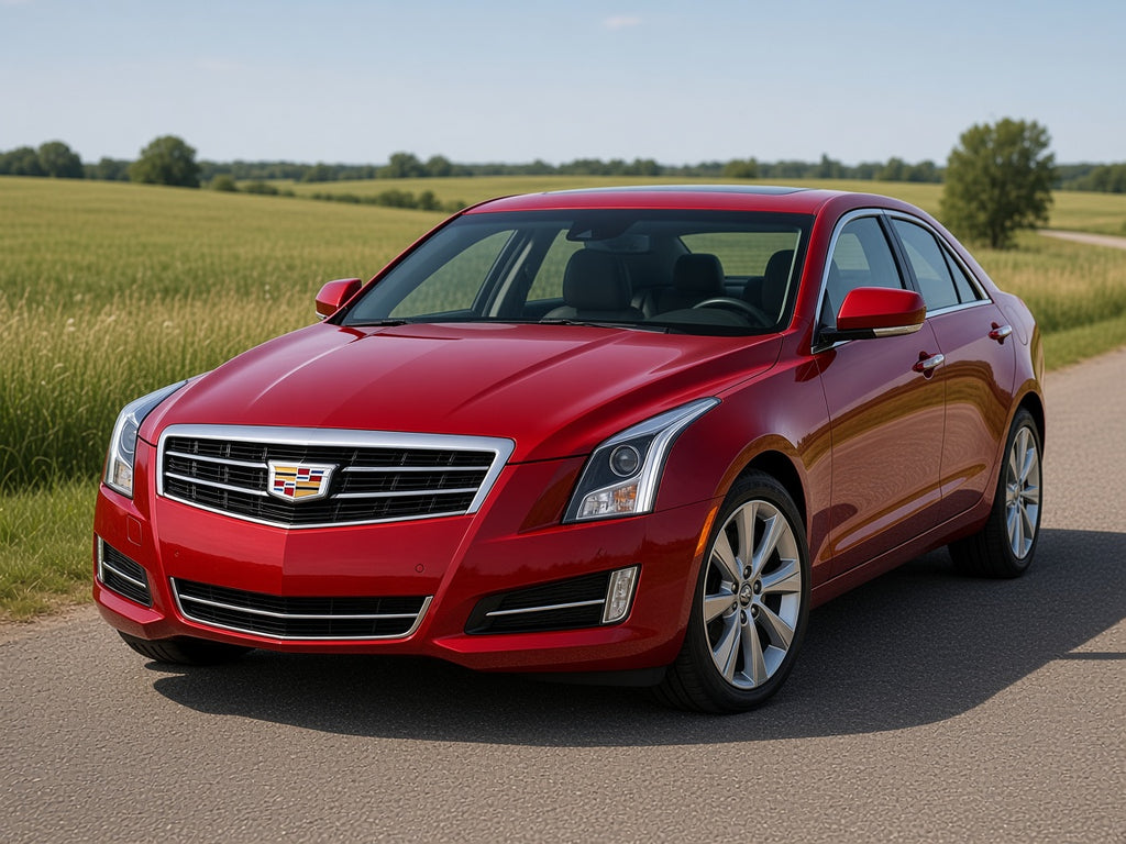 2013-2018 Cadillac ATS with chrome halogen projector headlights installed