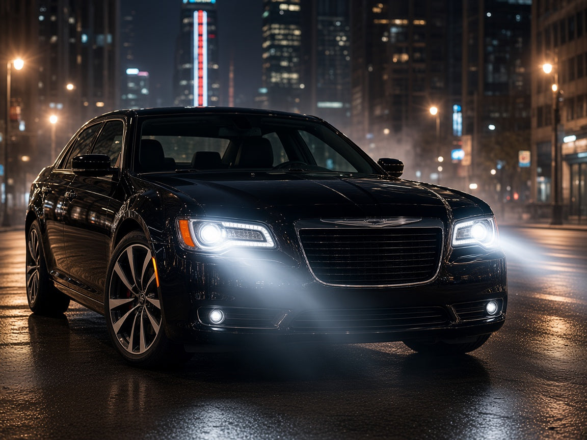 2011-2014 Chrysler 300 with Chrome HID Projector headlights installed