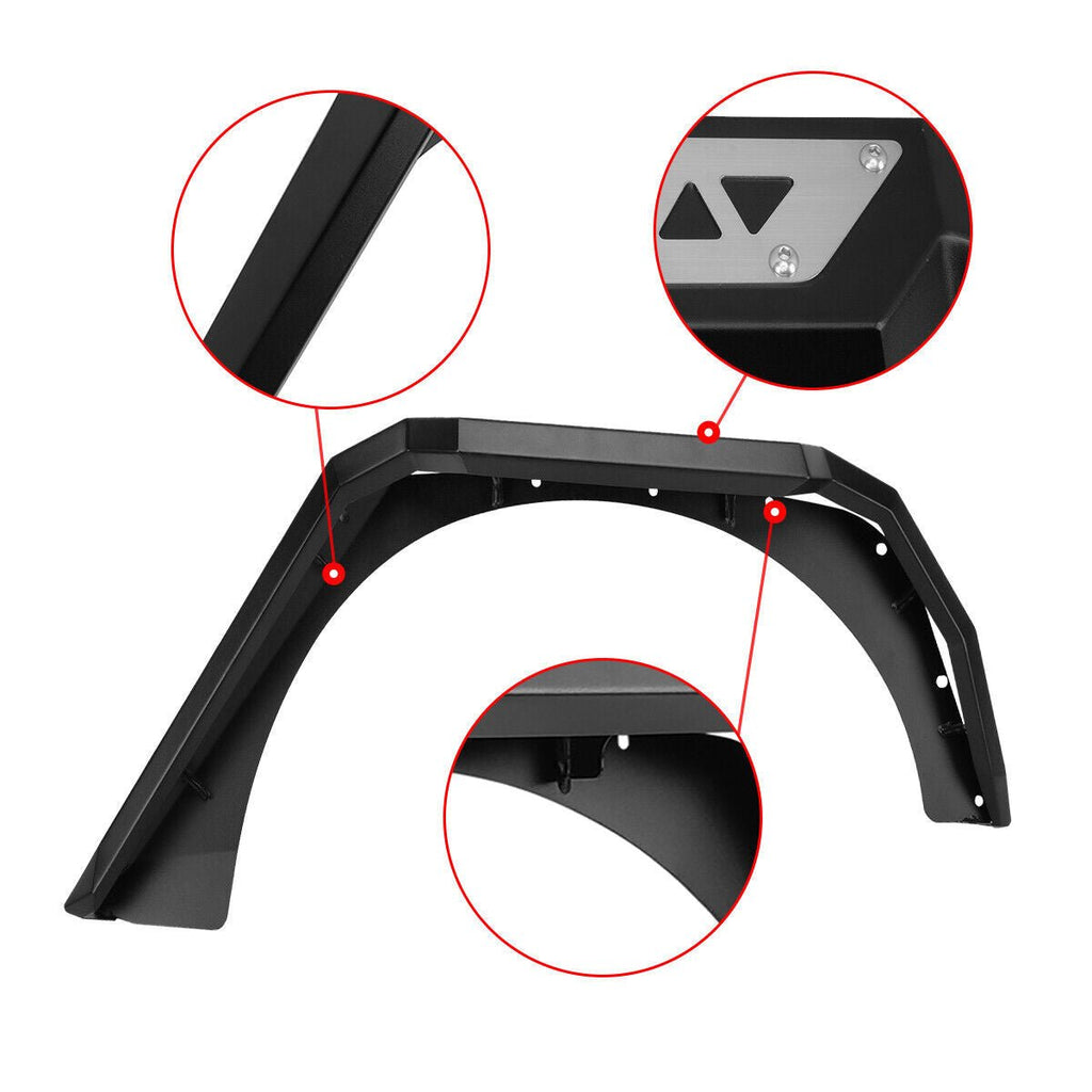 Front And Rear Fender Flares for 2007 - 2018 Jeep Wrangler JK - GENSSI Exterior Part