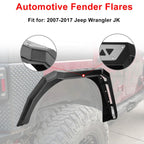 Front And Rear Fender Flares for 2007 - 2018 Jeep Wrangler JK - GENSSI Exterior Part