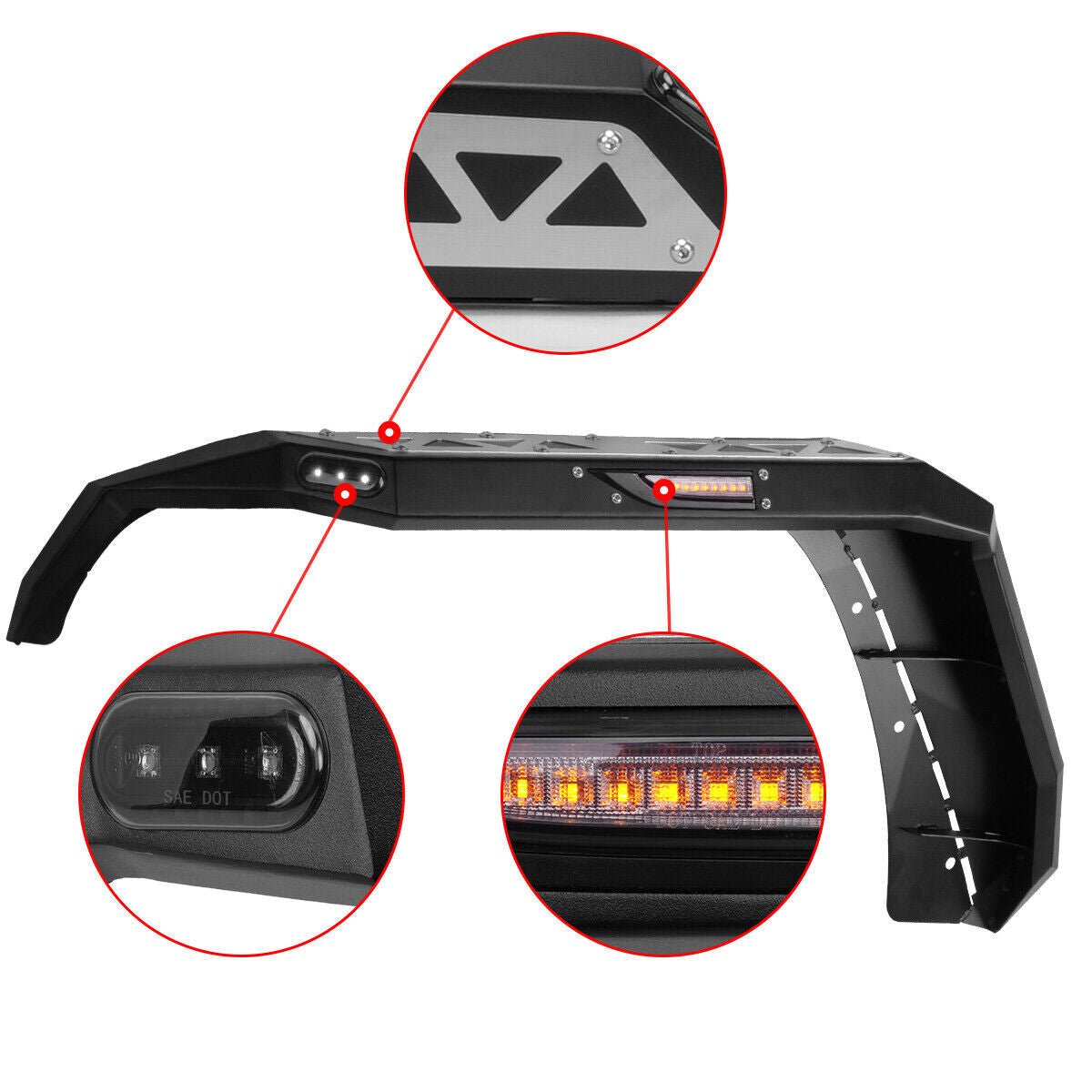 Front And Rear Fender Flares for 2007 - 2018 Jeep Wrangler JK - GENSSI Exterior Part