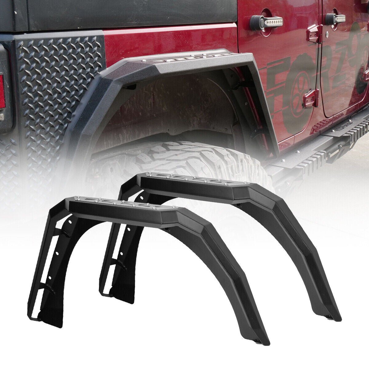Front And Rear Fender Flares for 2007 - 2018 Jeep Wrangler JK - GENSSI Exterior Part