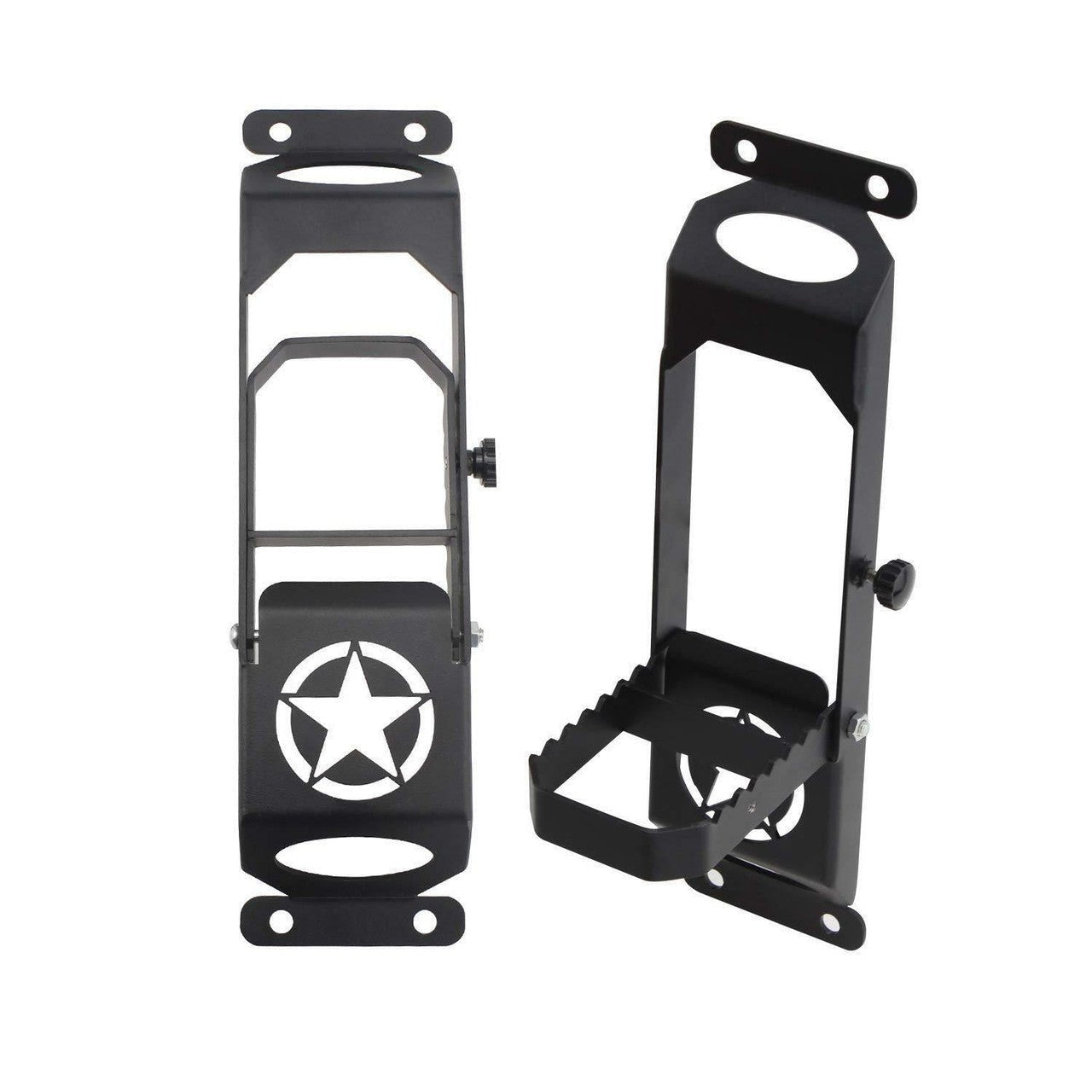 Door Hinge Step Metal Folding Foot Peg For Jeep Wrangler JK 2007+ Pair Black - GENSSI Exterior Part