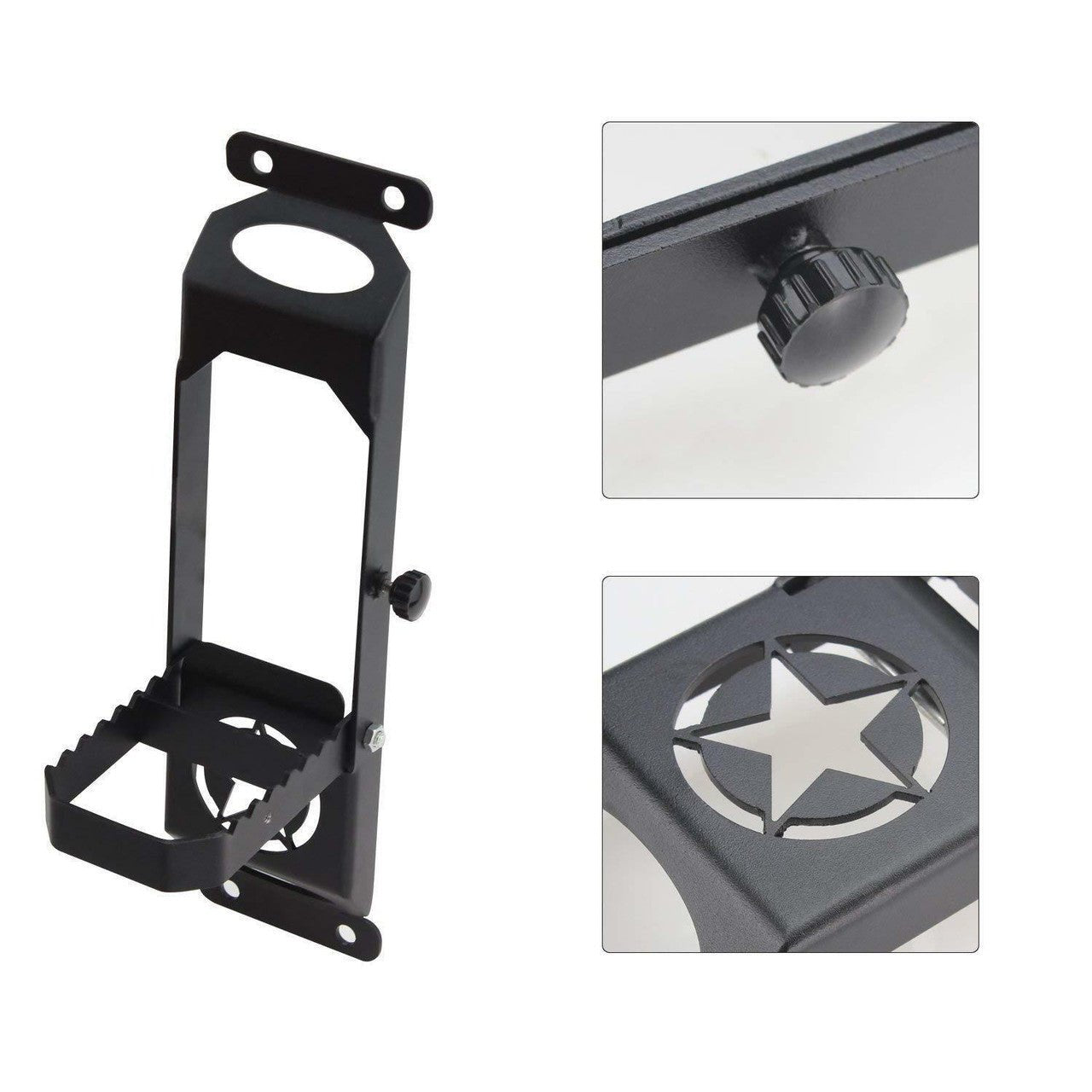 Door Hinge Step Metal Folding Foot Peg For Jeep Wrangler JK 2007+ Pair Black - GENSSI Exterior Part