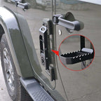 Door Hinge Step Metal Folding Foot Peg For Jeep Wrangler JK 2007+ Pair Black - GENSSI Exterior Part