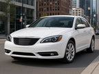 2012-2014 Chrysler 200 with black projector LED DRL headlights installed