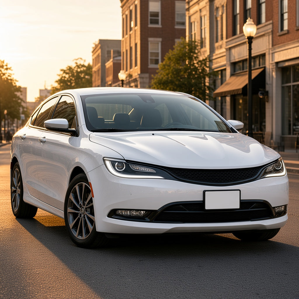 2015-2017 Chrysler 200 with chrome halogen headlights installed