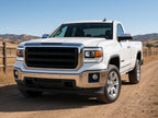 2014-2015 GMC Sierra 1500 with chrome halogen projector headlights installed