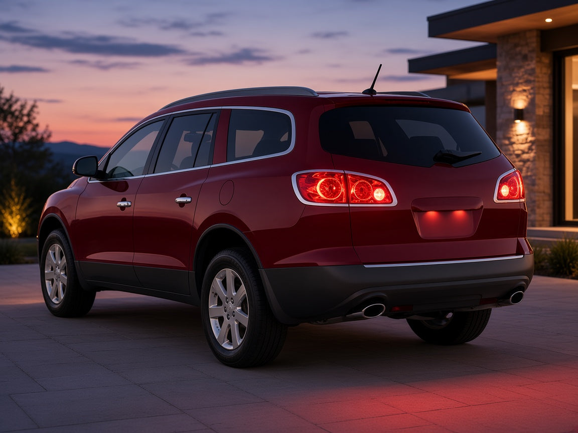 Buick Enclave (2008-2012) with red/clear halogen outer tail lights installed