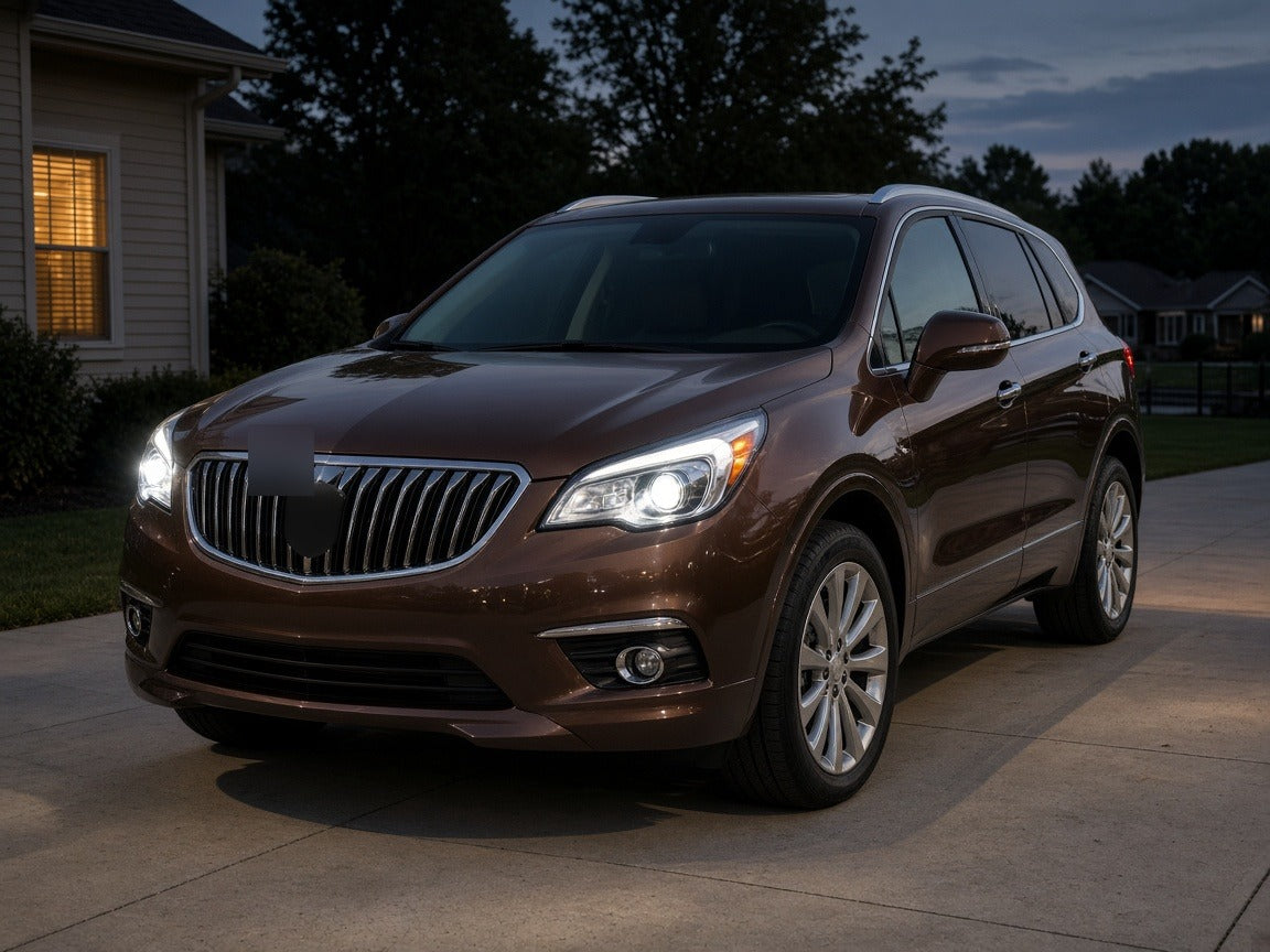 2016-2018 Buick Envision with chrome HID AFS headlights installed