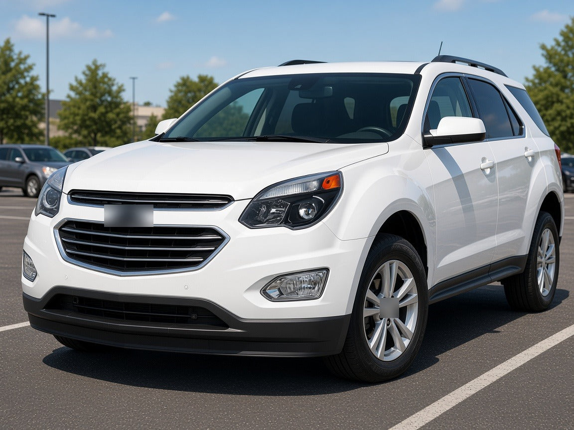 2016-2017 Chevy Equinox with black bezel halogen headlights installed