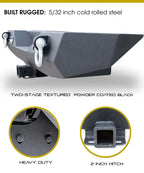 Rear Bumper for Jeep Wrangler JK 2007-2017 with D-Rings and LED Reverse Lamps Bumper