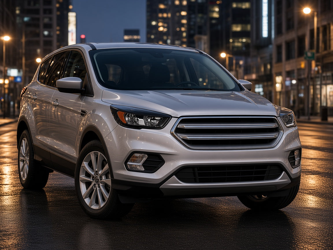 2018-2019 Ford Escape with black halogen headlights installed