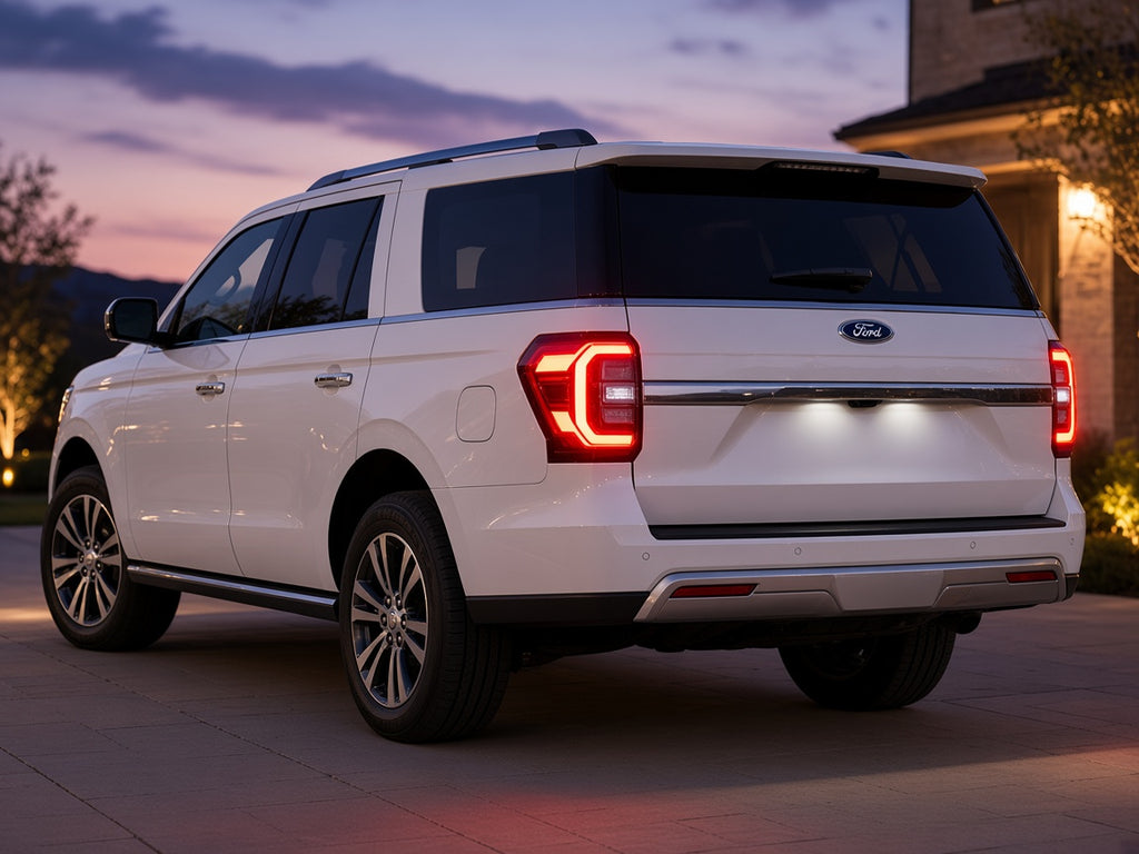 Ford Expedition Limited King Ranch Platinum (2022-2024) with chrome LED tail lights installed