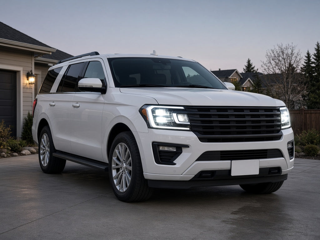 2018-2021 Ford Expedition with full LED chrome headlights installed