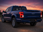 Ford F-150 with BLIS (2018-2020) with black LED tail lights installed