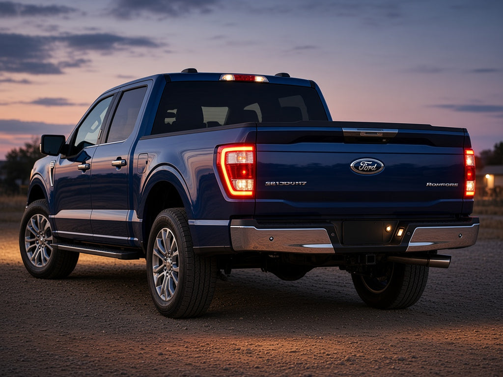 Ford F-150 without BLIS (2021-2023) with halogen tail lights installed