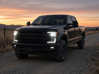 2017-2019 Ford F-250/F-350 Super Duty with black LED headlights installed