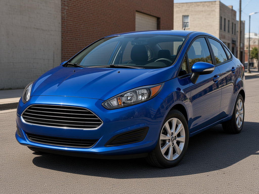 2014-2019 Ford Fiesta with black bezel halogen headlights installed