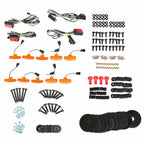Pocket - Riveted Style Fender Flares with LED Light Kit for 2007 - 2018 Jeep Wrangler JK JKU - GENSSI Exterior Part