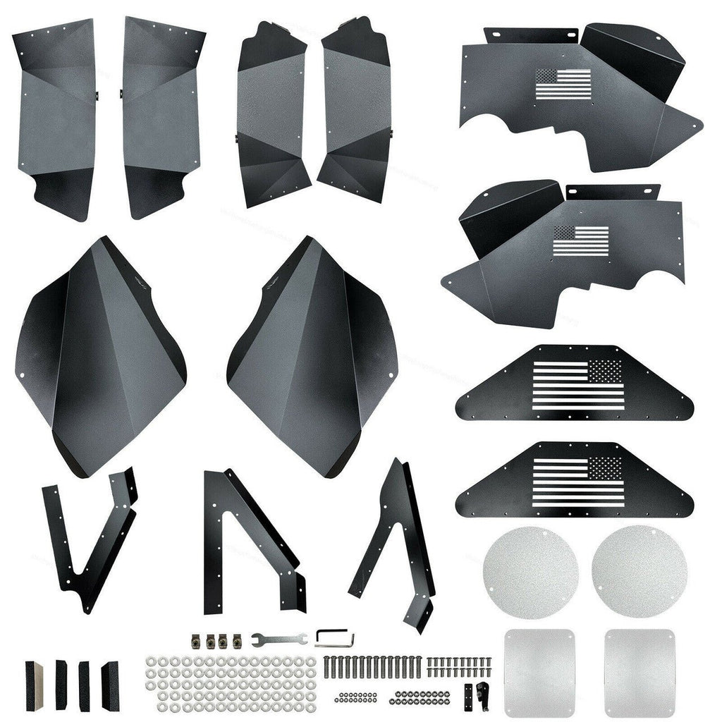 Front and Rear Aluminum Inner Fender Liners for Wrangler JK 2007 - 2018 - GENSSI Exterior Part