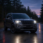 2016-2018 Ford Explorer Sport with black LED headlights installed