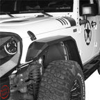 Flat Black Front And Rear Fender Flares Steel Texture For Jeep Wrangler JK JKU 2007 - 2018 - GENSSI Exterior Part