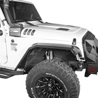 Flat Black Front And Rear Fender Flares Steel Texture For Jeep Wrangler JK JKU 2007 - 2018 - GENSSI Exterior Part