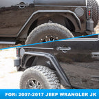 Front And Rear Fender Flares with LED Lights Black Steel for (2007 - 2018) Jeep Wrangler JK JKU - GENSSI Exterior Part