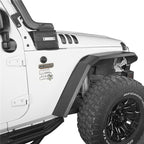 Flat Black Front And Rear Fender Flares Steel Texture For Jeep Wrangler JK JKU 2007 - 2018 - GENSSI Exterior Part