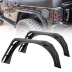 Front And Rear Fender Flares with LED Lights Black Steel for (2007 - 2018) Jeep Wrangler JK JKU - GENSSI Exterior Part