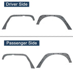 Flat Black Front And Rear Fender Flares Steel Texture For Jeep Wrangler JK JKU 2007 - 2018 - GENSSI Exterior Part