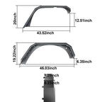 Flat Black Front And Rear Fender Flares Steel Texture For Jeep Wrangler JK JKU 2007 - 2018 - GENSSI Exterior Part