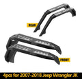 Front And Rear Fender Flares with LED Lights Chrome Steel for (2007 - 2018) Jeep Wrangler JK JKU - GENSSI Exterior Part