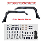 Front And Rear Fender Flares with LED Lights Chrome Steel for (2007 - 2018) Jeep Wrangler JK JKU - GENSSI Exterior Part