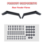 Front And Rear Fender Flares with LED Lights Chrome Steel for (2007 - 2018) Jeep Wrangler JK JKU - GENSSI Exterior Part