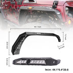Front And Rear Fender Flares with LED Lights Chrome Steel for (2007 - 2018) Jeep Wrangler JK JKU - GENSSI Exterior Part