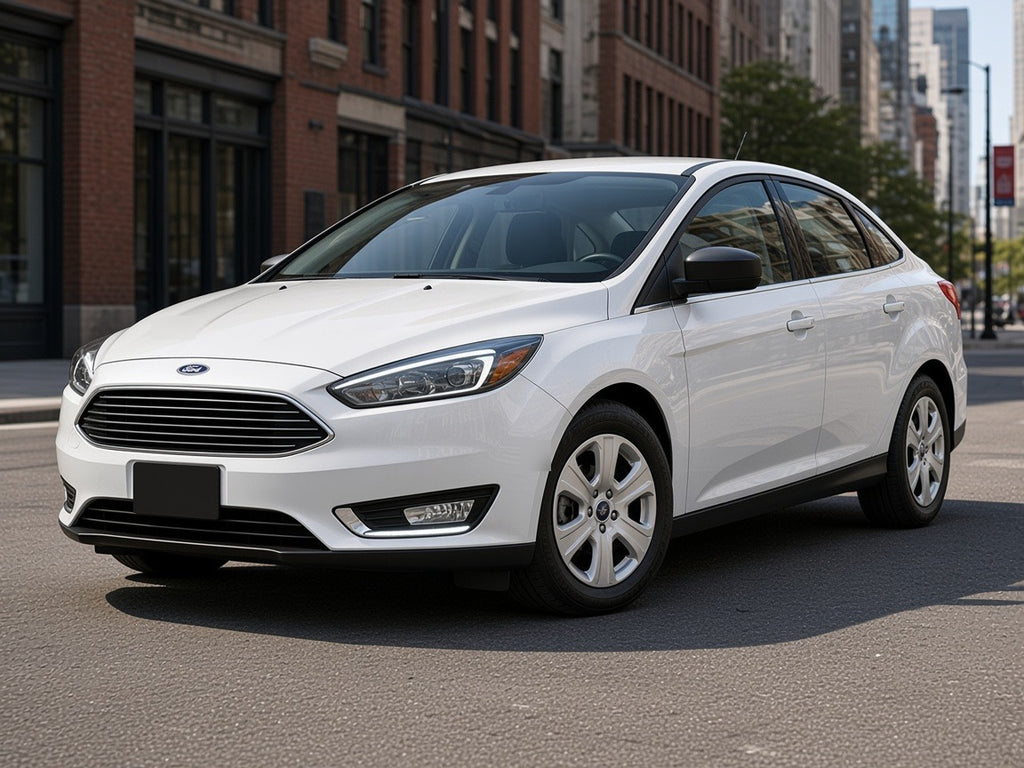 2015-2018 Ford Focus with chrome halogen headlights installed