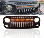 5 Amber LED Grille with Running Lights for Jeep Wrangler JK JKU 2007 - 2018 - GENSSI Grille