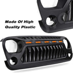 5 Amber LED Grille with Running Lights for Jeep Wrangler JK JKU 2007 - 2018 - GENSSI Grille